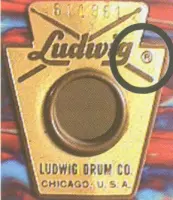 Brass Keystone with &quot;R&quot; next to Ludwig