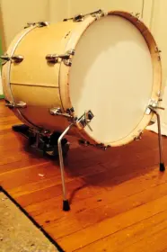 SLINGERLAND 15x12 BASS DRUM CONVERT &amp;&amp; CUSTOM KICK DRUM RISER@!!@