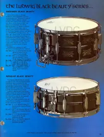 Ludwig- 1980 Black Beauty 6.5 X 14 Model #417