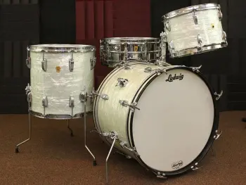 SUPER clean WMP 65 Ludwig Downbeat kit, 59 COB Super 400 and 66 14 X 18 WMP Bass drum
