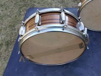 Vintage Pearl kit wrapped in tiger eye
