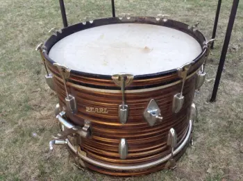 Vintage Pearl kit wrapped in tiger eye