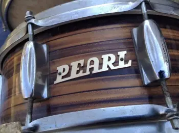 Vintage Pearl kit wrapped in tiger eye