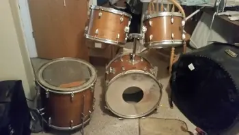 late 50s early 60s modified gretsch drum set
