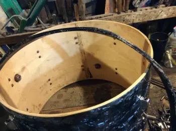 Bass drum hoop restoration