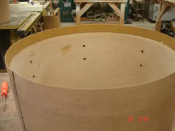 Mahogany veneer job