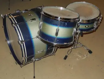 Slingerland floor tom in blue silver duco