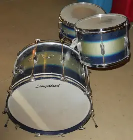Slingerland 60's blue silver duco floor tom