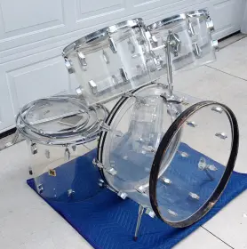 FOR SALE: Vintage 1970s Fibes Clear Acrylic Kit - PROJECT