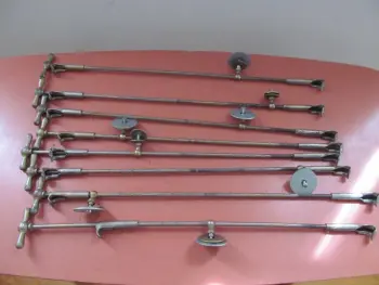 Ludwig single tension marching drum rods, claws, and studs x 8 sets needed