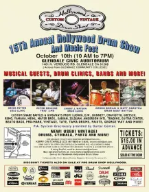 Hollywood drums show tomorrow