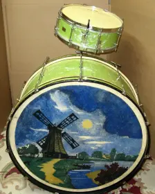 1920's &quot;Gretsch American&quot; Emerald Pearl Drums