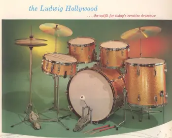 '64 Ludwig Hollywood kit in Sparkling Gold Pearl