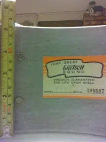 A rare look at a 1968-70 Gretsch RB Model 4155 snare drum...