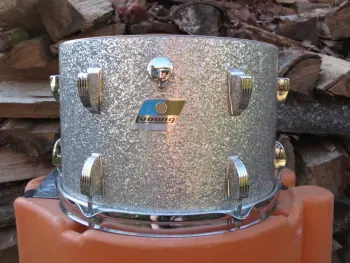 Vintage Ludwig silver sparkle drum set.Matching Jazz Festival