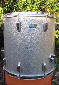Vintage Ludwig silver sparkle drum set.Matching Jazz Festival
