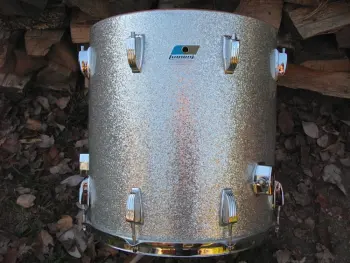 Vintage Ludwig silver sparkle drum set.Matching Jazz Festival