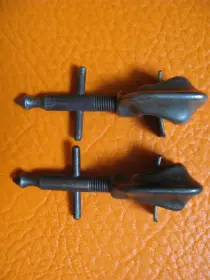 Ludwig clip on bass drum spurs.