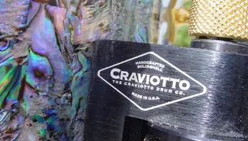 2005 CRAVIOTTO DRUMS 6.5 x 14 SOLID MAPLE ABALONE/GOLD PLATED SPECIAL ORDER