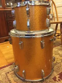 Ludwig Gold Sparkle B/O 16x16 and 12x8