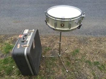 SUPER RARE 60's Gretsch Round Badge model #4109 aluminum snare drum package