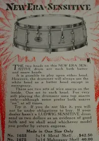 [B]1929 LUDWIG &amp; LUDWIG 5 x 15 NOB STANDARD-SENSITIVE MODEL[/B]