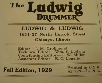 [B]1929 LUDWIG &amp; LUDWIG 5 x 15 NOB STANDARD-SENSITIVE MODEL[/B]