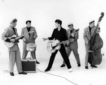 Ok Eagle eyes, what do we have here? Gene Vincent &amp; Blue caps drums