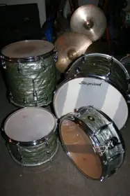 Slingerland vintage 1963-1965 Drum Set w/original heads,hardware&amp;cases