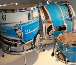 '57 Belair Complete with Dual Exhaust on Bass Drum