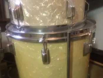 60's Rogers Powertone White Marine Pearl 5 piece
