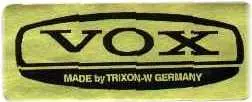 Trixon / VOX vintage foil stickers??
