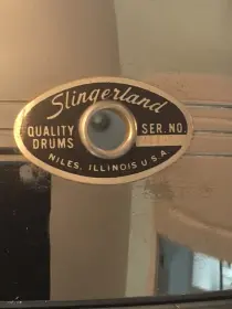 Slingerland Vent Badge Location on Snare?