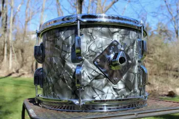 1953 Leedy &amp; Ludwig 8x12&quot; Black Diamond Pearl Tom Drum