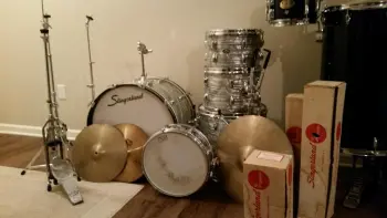Slingerland 1975 'New Rock' Outfit Sky Blue Pearl