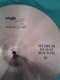 Vintage blue label paiste formula 602 15&quot; medium hi hats