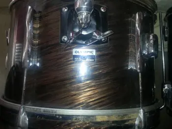 Vintage Olympic Mahogany Duroplastic Complete Drum Kit 1970's