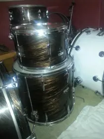 Vintage Olympic Mahogany Duroplastic Complete Drum Kit 1970's