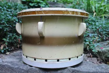 Vintage WWII 1944 Leedy Dreadnought 13x9" Tom Drum - Cream and Gold Duco