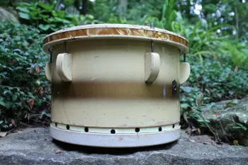 Vintage WWII 1944 Leedy Dreadnought 13x9" Tom Drum - Cream and Gold Duco