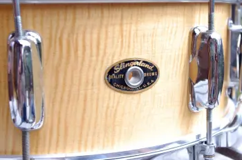 1960s Slingerland M shell snare Flame/curly maple veneer. 5 1/2&quot; x 14&quot; Gorgeous!