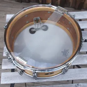 1960s Slingerland M shell snare Flame/curly maple veneer. 5 1/2&quot; x 14&quot; Gorgeous!