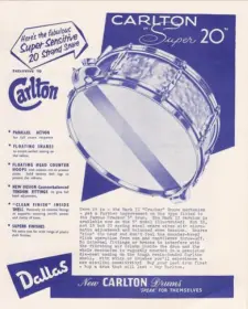 Vintage Carlton Dallas Snare Drum