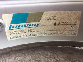 Ludwig Paper Labels from 1971/72 Time Frame - Date Codes?