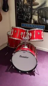 70's vintage drumkit Premier Elite - Polychromatic red