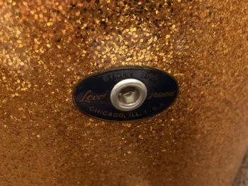 Vintage 1960's? Leedy floor tom drum in sparkling gold pearl.