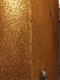 Vintage 1960's? Leedy floor tom drum in sparkling gold pearl.