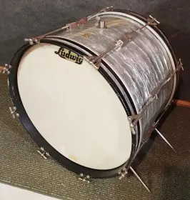 FOR SALE: Vintage Early 1960s Pre-Serial Ludwig 20&quot; Club Date Bass Drum in Sky Blue P