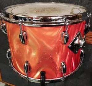 FOR SALE: Vintage 1970s Slingerland 14&quot; Tom in Red Satin Flame